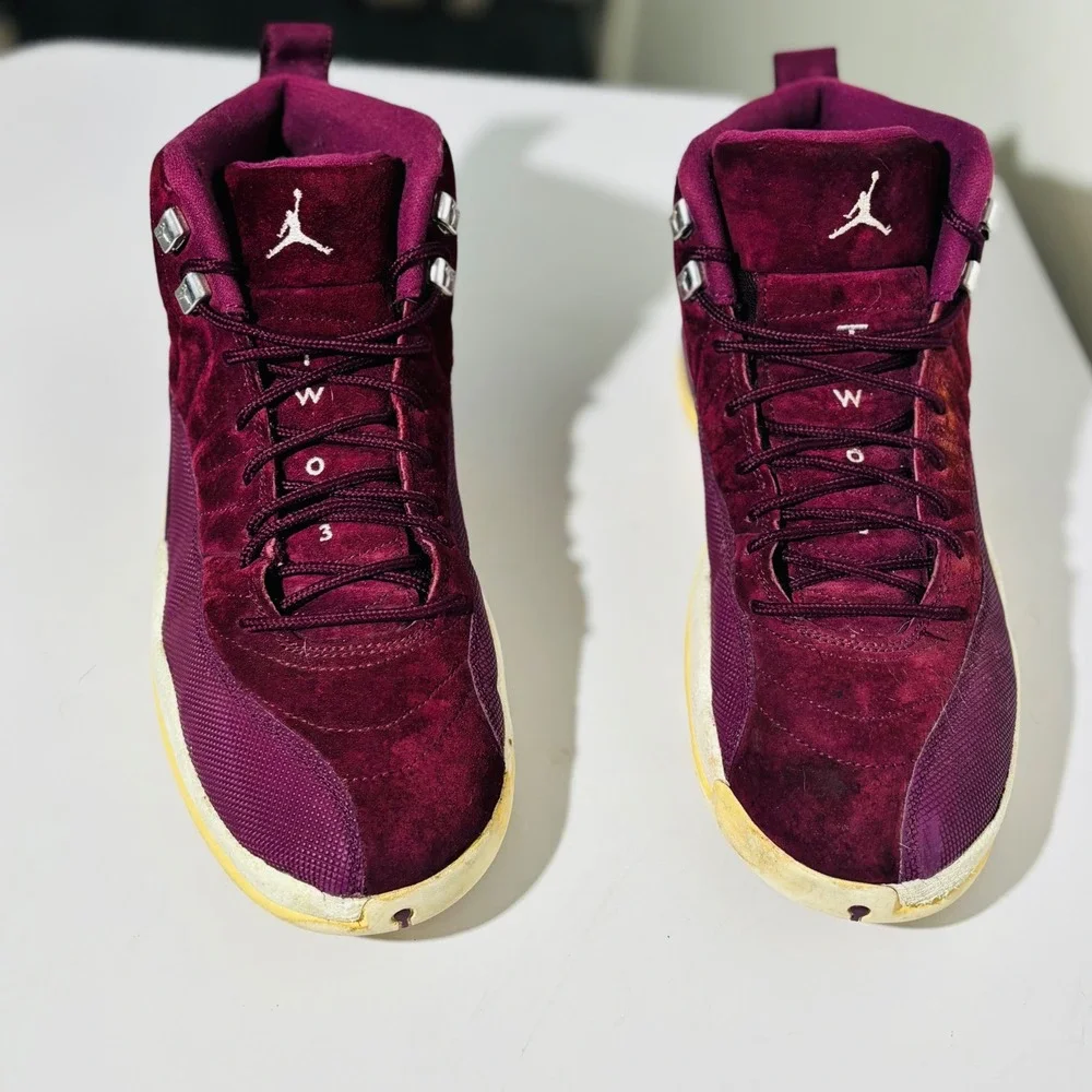 Nike Air Jordan 12 Retro BG Bordeaux Shoes‎ Sneakers 153265-617 Size 10